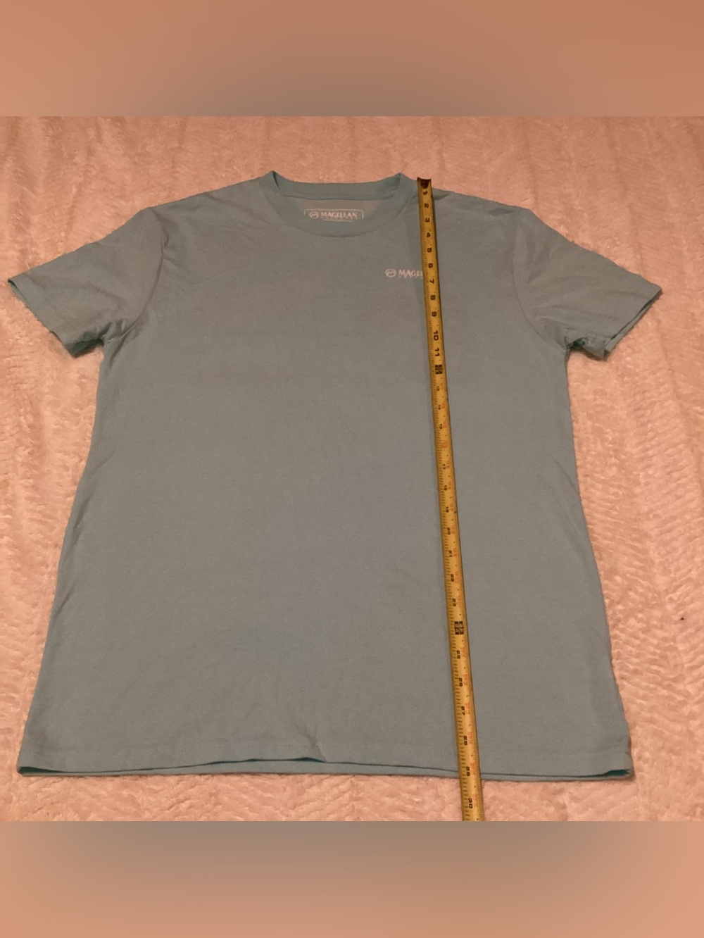 Mens Large Magellan Outdoor Cotton Blend Baby Blue Tee Rv Jeep Trip Outdoor Day
